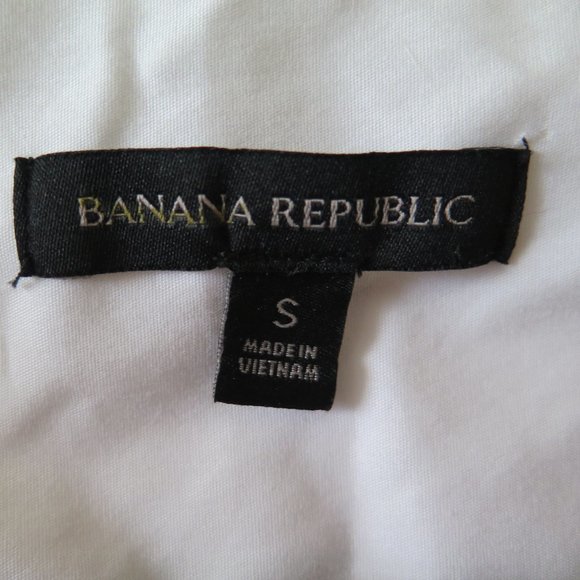 Banana Republic White Poplin Puff-Sleeve Cropped Top Size Small - Picture 3 of 4